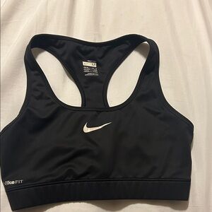 Nike Black Sports Bra with White Logo